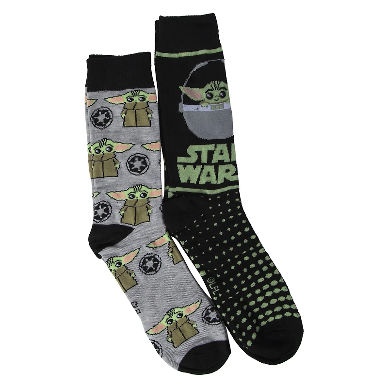 Young Men's The Mandalorian™ Grogu Crew Socks 2-Pack