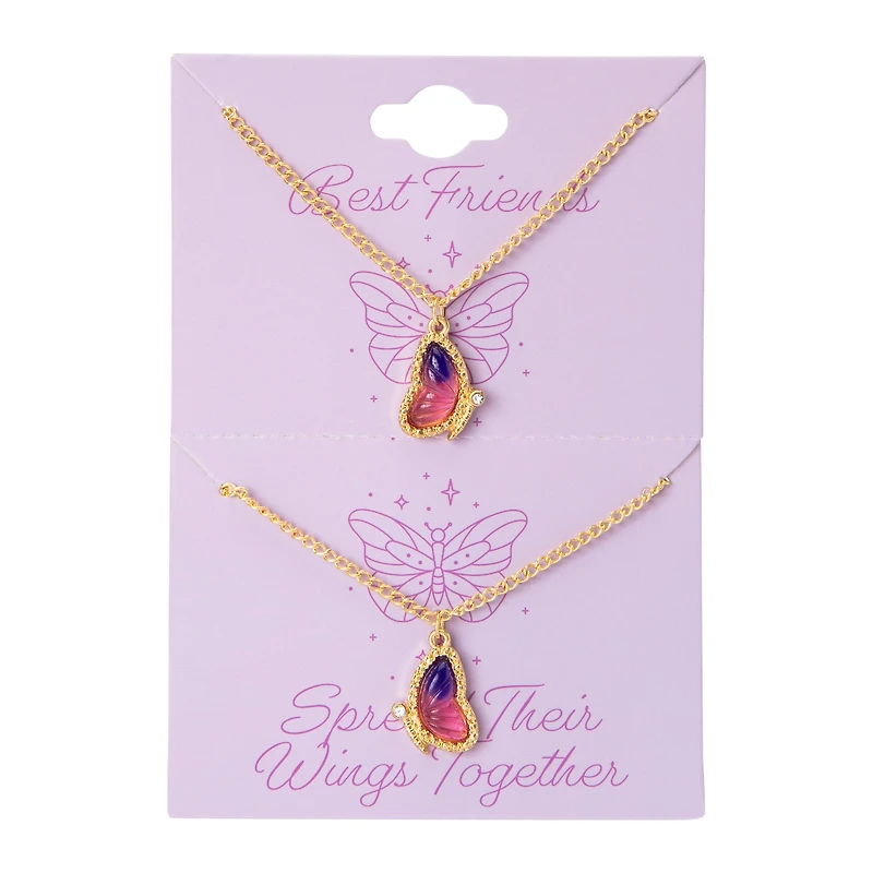 Butterfly Bff Necklaces 2-Piece Set