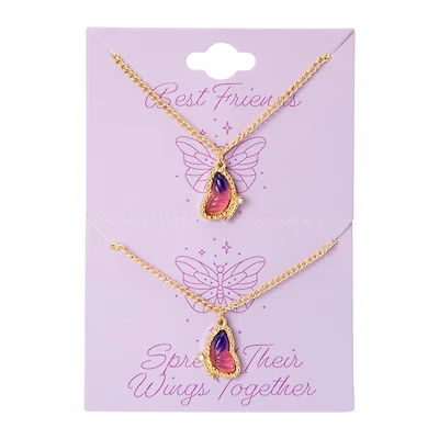 Butterfly Bff Necklaces 2-Piece Set