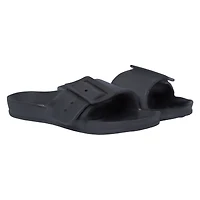 Black Eva Buckle Slide Sandals