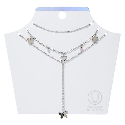 Butterfly Layered Y-Necklace