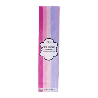 Pink & Purple Gift Tissue - 15 Sheets