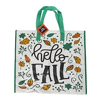 Hello Fall' Reusable Shopper Bag 20.5in x 17.7in 7.9in
