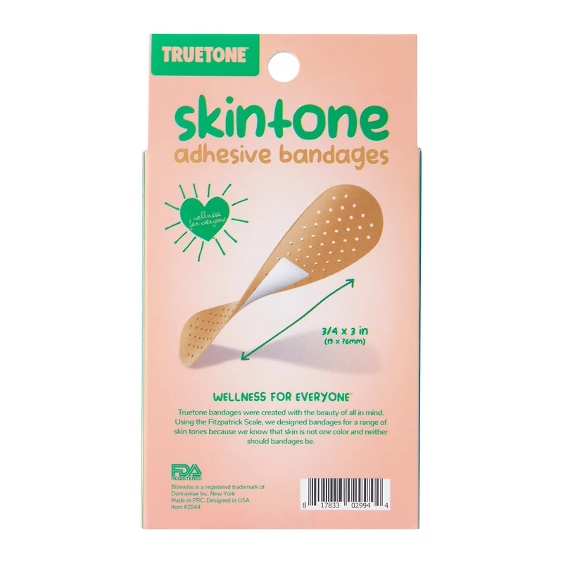 Bioswiss® Truetone™ Skin Tone Bandages 32-Count