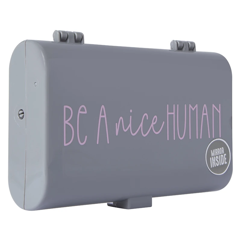 Cosmetic Storage Box With Mirror 8.2in x 5.5in
