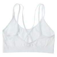 Juniors White Seamless Ribbed Bralette