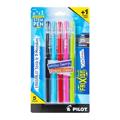 Pilot® Frixion Ball® Color Sticks Erasable Gel ink Pens 5-Count