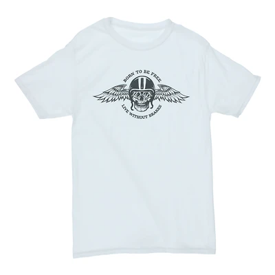 'Born To Be Free' Skull Graphic Tee