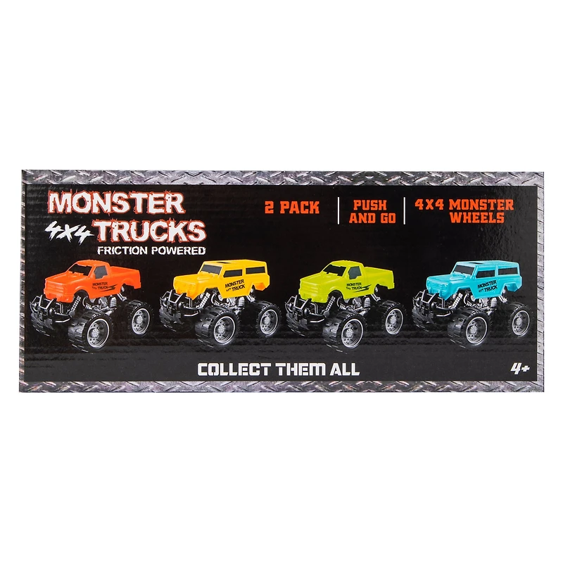 Friction Monster Trucks 2-Pack Set (Styles May Vary)