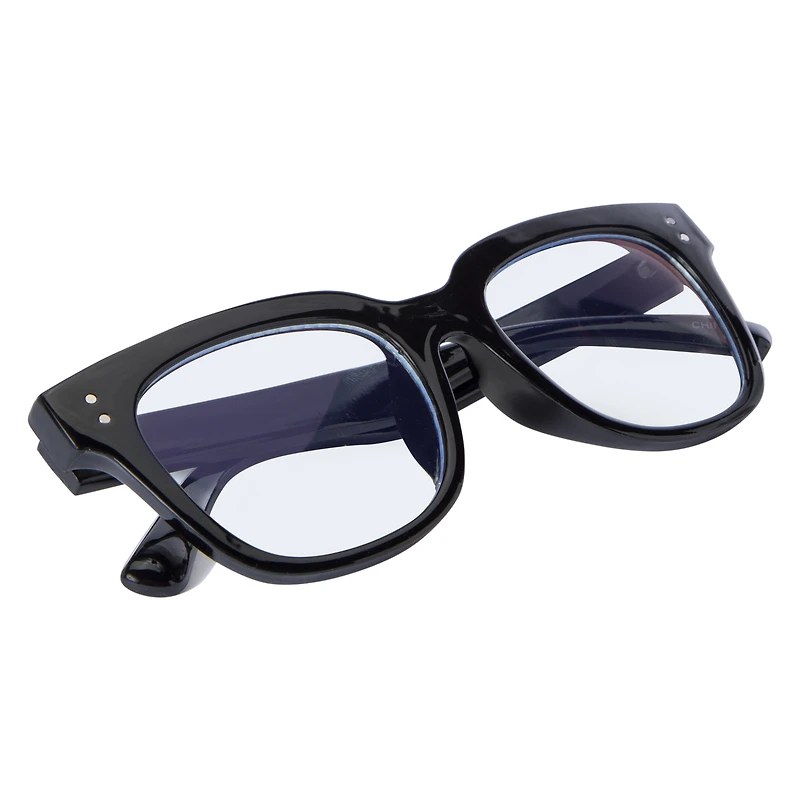 Ladies Thick Square Blue Light Blocking Glasses