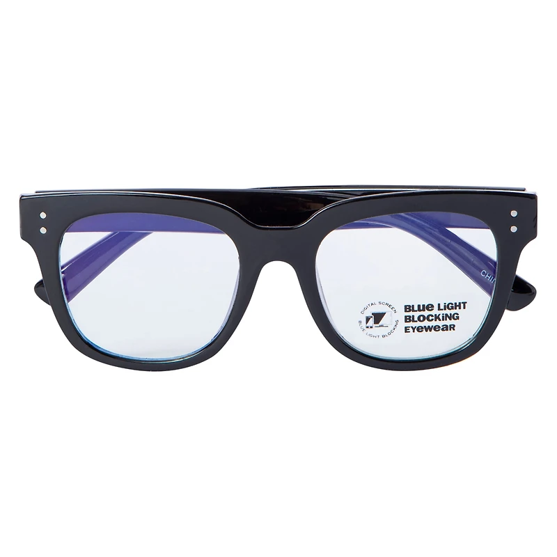 Ladies Thick Square Blue Light Blocking Glasses