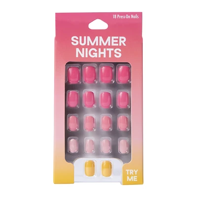 Summer Nights Press-On Nails 18-Piece Set