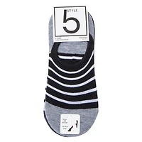 Ladies Striped No-Show Sneaker Socks 5-Pack