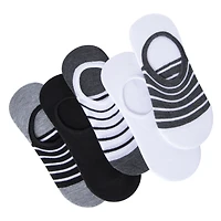 Ladies Striped No-Show Sneaker Socks 5-Pack