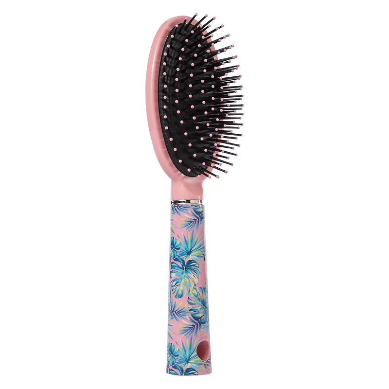 Tropical Print Oval Cushion Brush