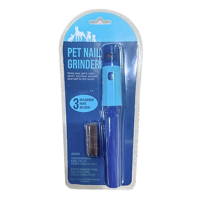 Electric Pet Nail Grinder & 3 Replacement Heads