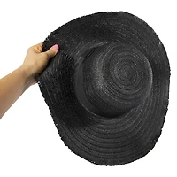 Frayed Edge Floppy Straw Hat