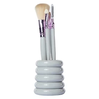 Makeup Brushes & Storage Cup 6-Piece Set