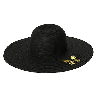 Raffia Woven Sun Hat w/ Embroidery