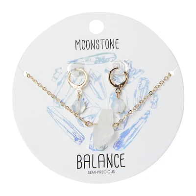 Faux Crystal Earrings & Necklace Set