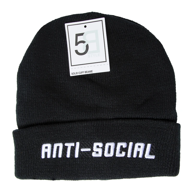 Embroidered Cuff Beanie