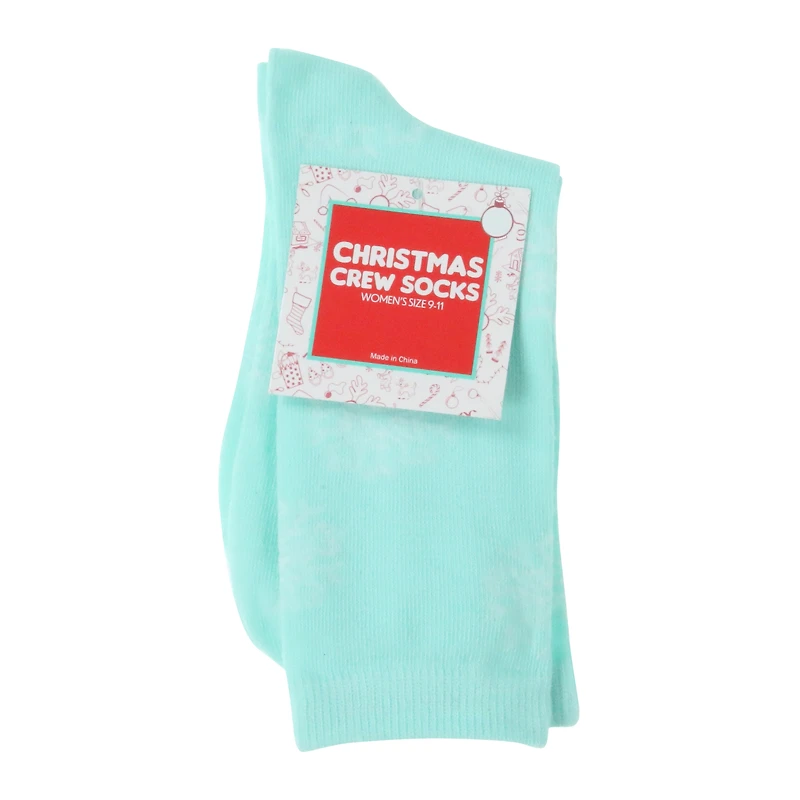 1-Pack Ladies Holiday Crew Socks