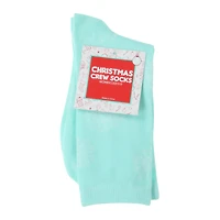 1-Pack Ladies Holiday Crew Socks