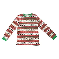 Young Mens Holiday Pajama Top - Fair Isle