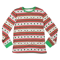 Young Mens Holiday Pajama Top - Fair Isle