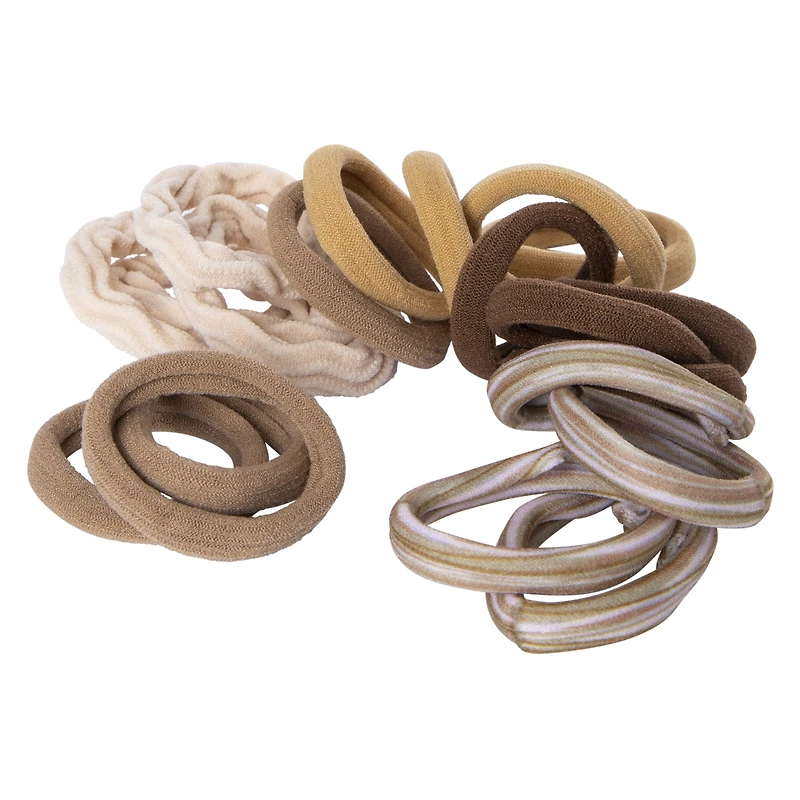 Seamless Lycra Ponytail Holders 20-Pack