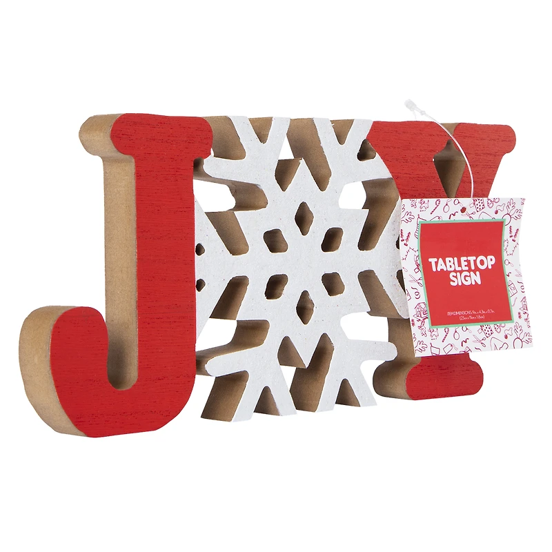 Holiday Tabletop Sign 9in x 4.3in  - Joy