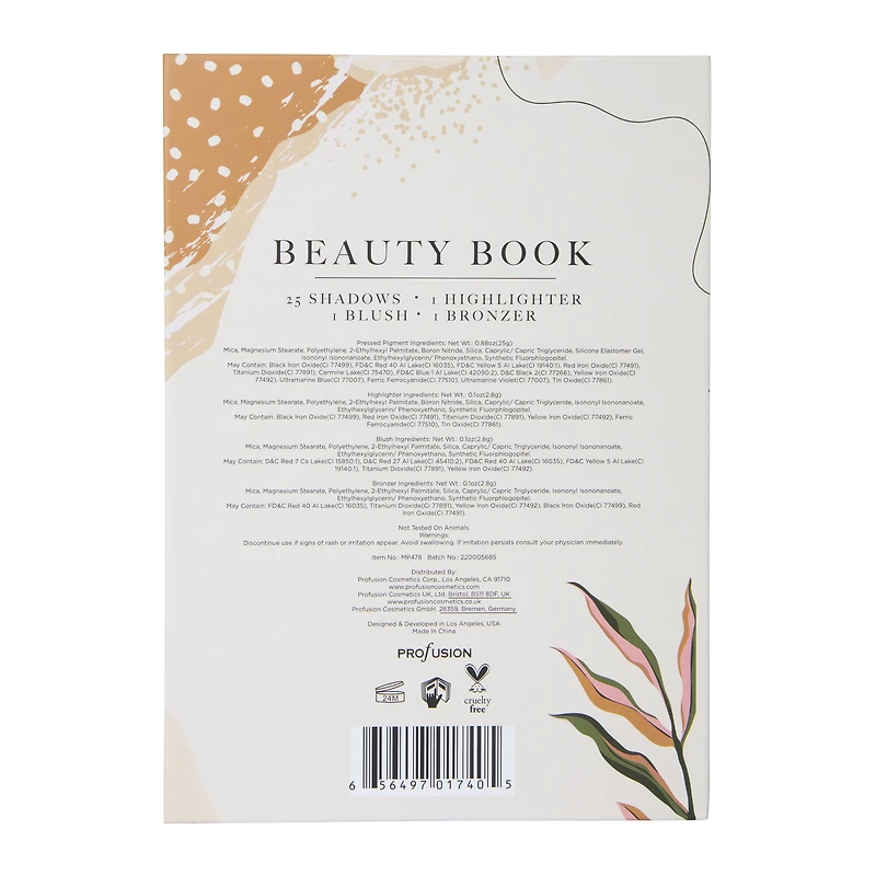 Profusion Beauty Book Eye & Face 28-Piece Makeup Palette
