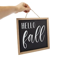 Hello Fall' Wall Sign 10in x 10in