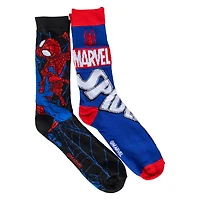 2-Pack Spider-Man Young Mens Crew Socks