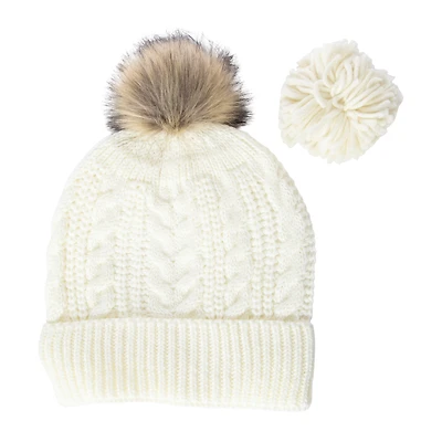 interchangeable Pom Beanie 3-Piece Set