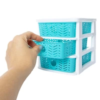 Herringbone 3-Drawer Mini Organizer 7.5in