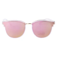 Ladies Round Mirrored Sunglasses - Purple