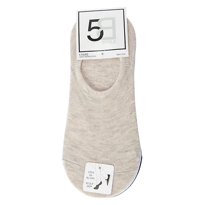 5-Pack Ladies No-Show Sneaker Socks - Solid