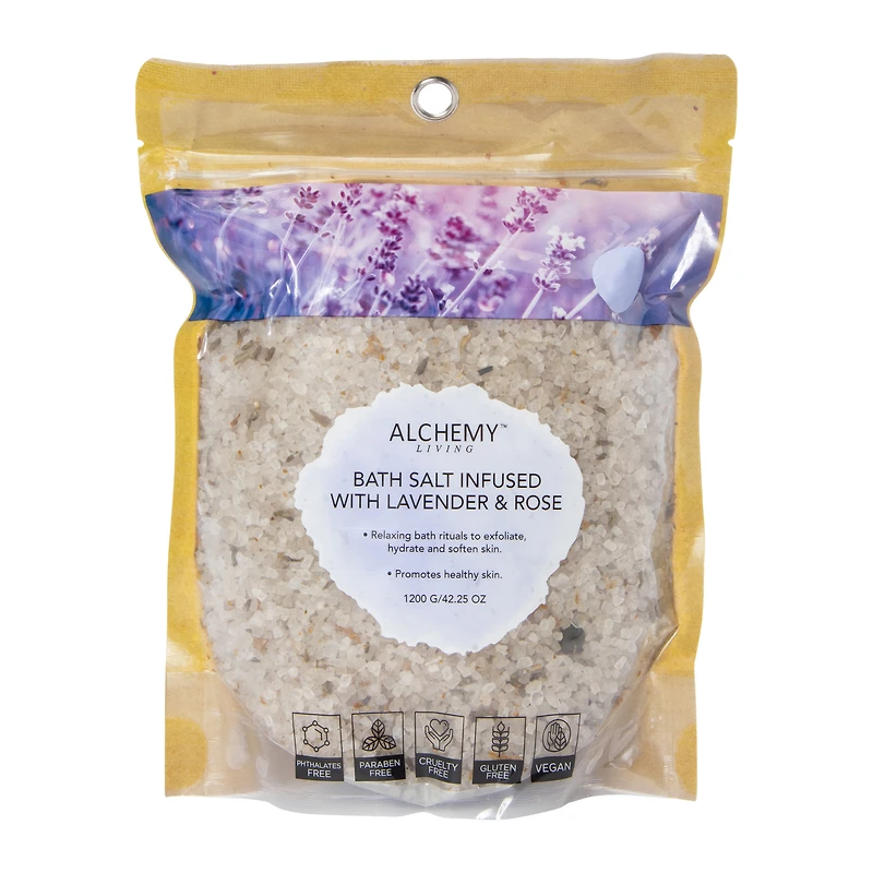 Alchemy Living™ infused Bath Salts 3.1oz - Lavender & Rose