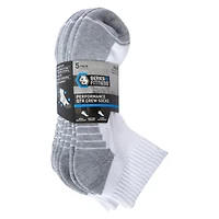 5-Pack Series 8 Fitness™ Mens Performance Quarter Crew Socks - White