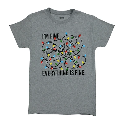 I'm Fine' Holiday Graphic Tee - Extra Large
