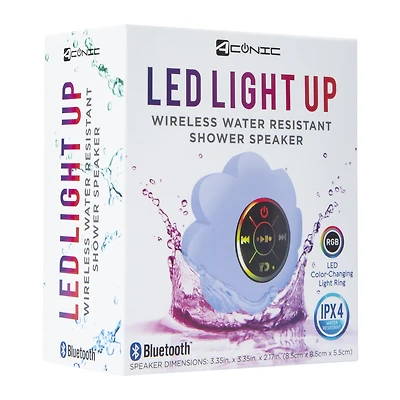 Wireless Bluetooth® LED Light Up Flower Shower Speaker - Periwinkle