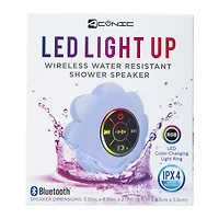Wireless Bluetooth® LED Light Up Flower Shower Speaker - Periwinkle