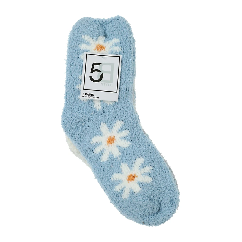 3-Pack Ladies Cozy Crew Socks
