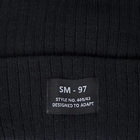Lightweight Rib Knit Cuff Beanie With Patch