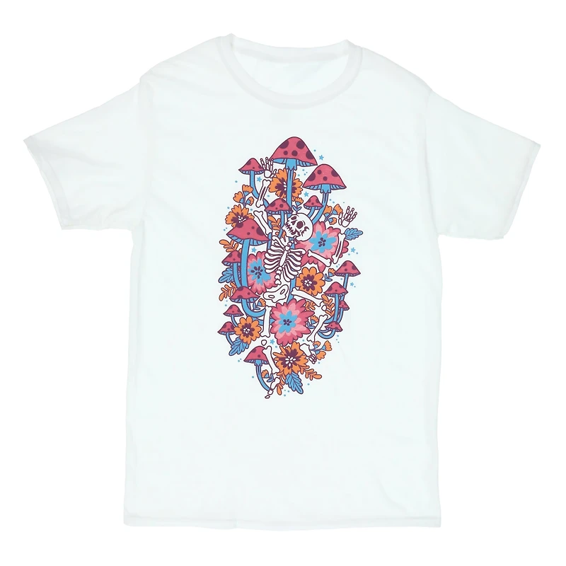Skeleton & Mushroom Graphic Tee