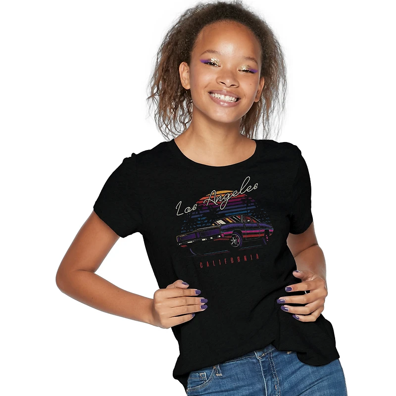 Los Angeles Neon Car Graphic Tee