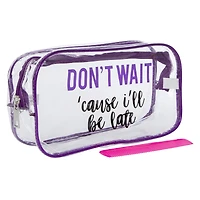 Hair Comb & Clear Makeup Bag Set 11.4in x 6.7in