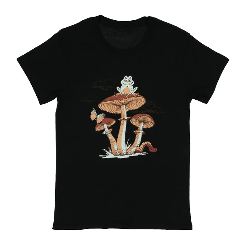 Frog & Mushroom Graphic Tee - Large