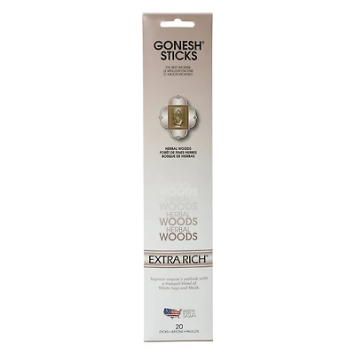 Gonesh® incense Sticks 20-Count - Herbal Woods